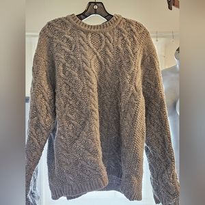 SONOMA grey sweater cable knit design Size L
